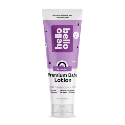 Hello Bello Baby Lotion, Hypoallergenic and Gentle for Infants & Kids, All Skin Types, Soft Lavender, 8.5 oz