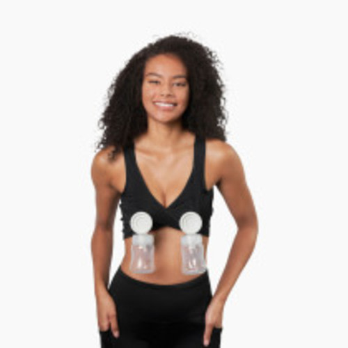 Larken X Nursing + Hands-Free Pumping Bra - Black, M