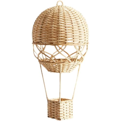 Rattan Hot Air Balloon Woven Hot Air Balloon Gifts Photo Prop Backdrop Pendant Woven Rattan Craft for Party Art Photography