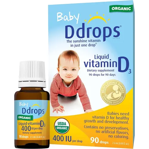 Ddrops Baby Liquid Vitamin D3 Supplement 400 Iu - 0.08 Fl Oz - 2 Pk