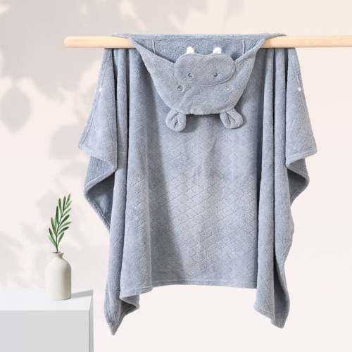 TopLLC 0-6 Years Old Baby Hooded Cloak Children's Bathrobe Bath Towel Super Soft And Absorbent bath towels