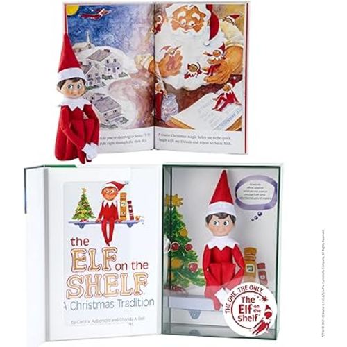 The Elf on the Shelf: A Christmas Tradition - Boy Scout Elf with Blue Eyes - includes Artfully Illustrated Storybook, Keepsake Box and Official Adoption Certificate