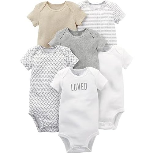 Simple Joys by Carter's Unisex Babies' Short-Sleeve Bodysuit
