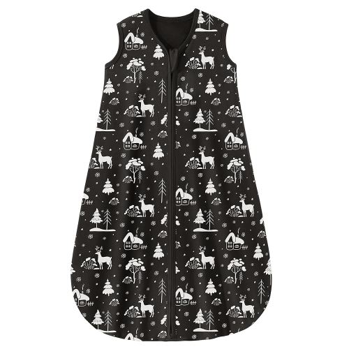 Yoofoss Baby Sleep Sack 0-6 Months 0.5 TOG Baby Wearable Blanket, 100% Organic Cotton Infant Toddler Sleeping Sack 2-Way Zipper Lightweight Sleep Sack, Black Forest