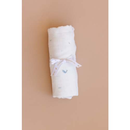 Organic Muslin Swaddle, Nautical