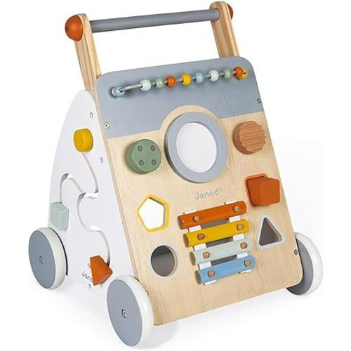 Janod Sweet Cocoon Wooden Multi-Activity Baby Walker - Ages 12 Months+ - J04410