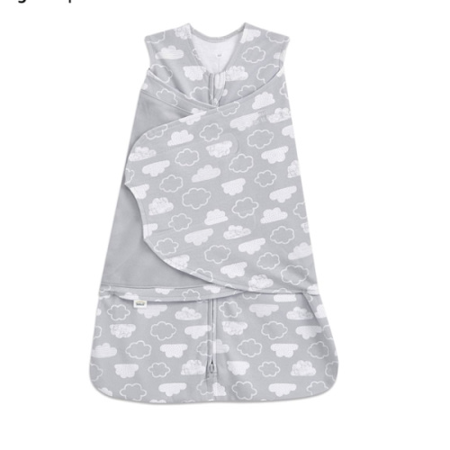 HALO 100% Cotton Sleepsack Swaddle, 3-Way Adjustable Wearable Blanket, TOG 1.5, Clouds, Newborn, 0-3 Months