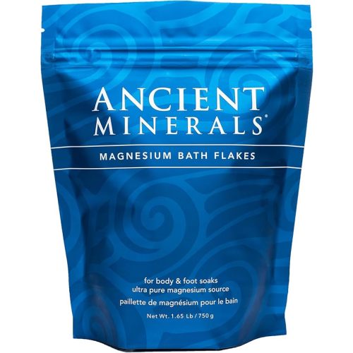 Ancient Minerals Magnesium Bath Flakes of Pure Genuine Zechstein Chloride - Resealable Magnesium Supplement Bag That Will Outperform Leading Epsom Salts 1.65 lbs