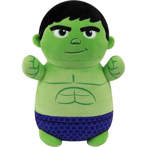 Squishmallows Original Marvel Spidey and His Amazing Friends 10-Inch Hulk HugMees - Medium-Sized Ultrasoft Official Jazwares Plush