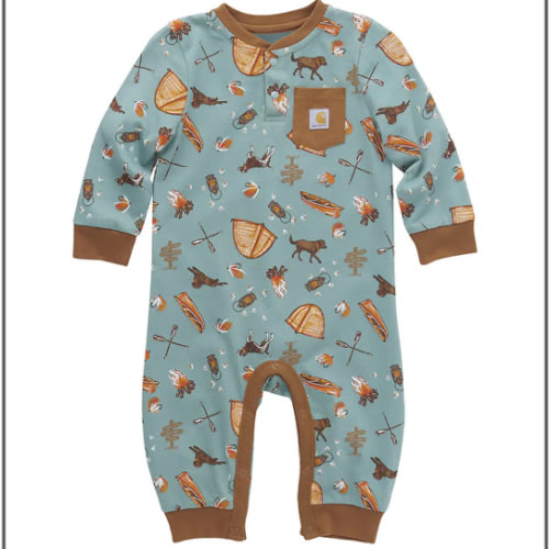 Boys' Long-Sleeve Printed Coverall (Infant)