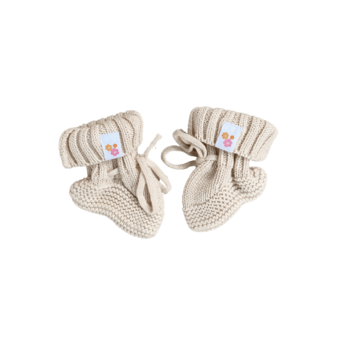 Knitted Booties | Cream – Little and Fern