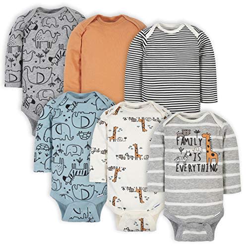 Gerber Baby Boys' 6-Pack Long-Sleeve Onesies Bodysuit