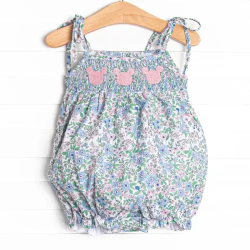 Magic in Bloom Smocked Bubble, Pink – Stitchy Fish