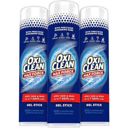 OxiClean Max Force Laundry Stain Remover Gel Stick, 6.2 fl oz, 3PK
