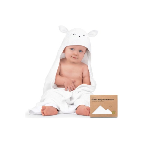 Cuddle Baby Hooded Towel, Lamb, Small