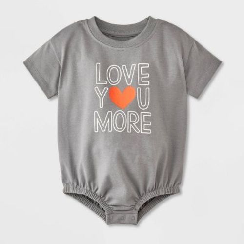 Baby Graphic Romper - Cat & Jack™ Gray Newborn