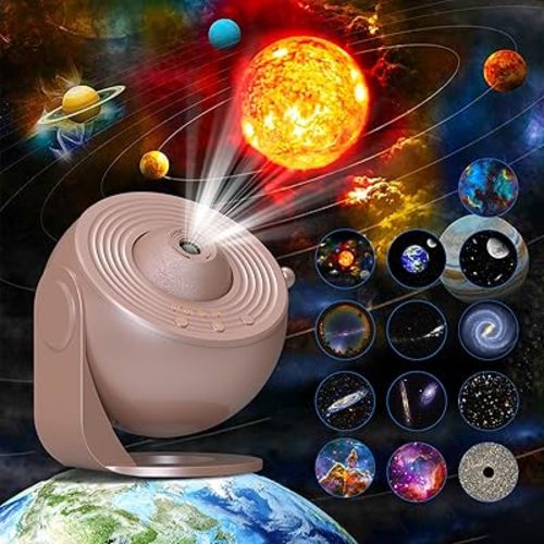 Galaxy Projector, 12 in 1 Planetarium Galaxy Star Projector for Bedroom, 360° Rotating Galaxy Star Night Light Projector for Kids, Home Theater, Ceiling, Room Decoration, Pink, BL-DQY02