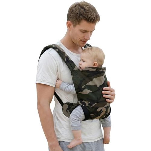 Baby Carrier for Dad (7-30lbs)-Military Stylish Infant Holder Carriers Newborn to Toddler, Men Baby Carrier with Windproof Cap, One Size Fits All, Camouflage
