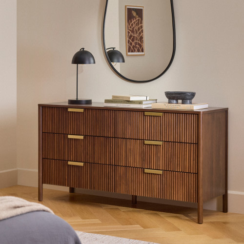 Liv 6-Drawer Double Dresser - Walnut