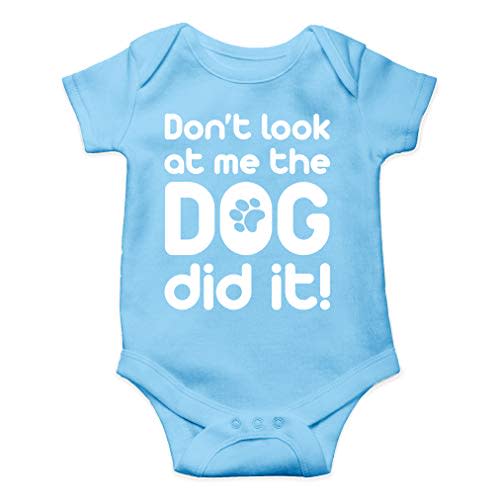 AW Fashions Don't Look At Me, The Dog Did It! Baby Bodysuit Funny Newborn Outfit for Boys or Girls Romper