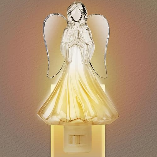 Praying Angel Night Light Plug into Wall with On Off Switch 5w C7 Bulb, Home Decoration for Any Room-Bedroom Bathroom Kitchen Hallway Classroom