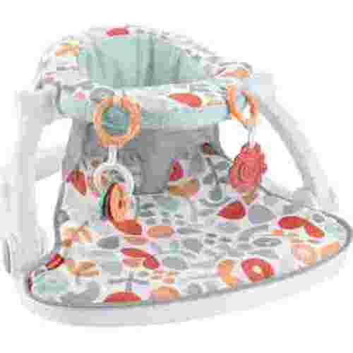 Free Shipping! Fisher-Price Sit-Me-up Floor Seat Portable Baby Infant Chair with Snack Tray and Toys, Fresh Floral