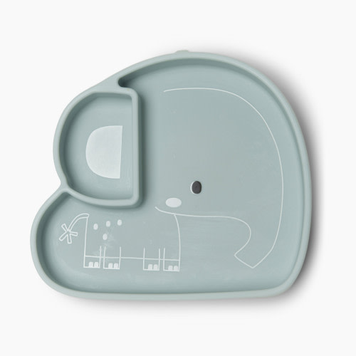 Loulou Lollipop Born to be Wild Silicone Snack Plate - Elephant