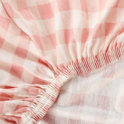 HonestBaby Unisex-Baby Fitted Crib Sheets Set Standard Mattress, 100% Organic Cotton Baby Boys, Girls, Neutral, 1 Pack - Tutu Cute, One Size