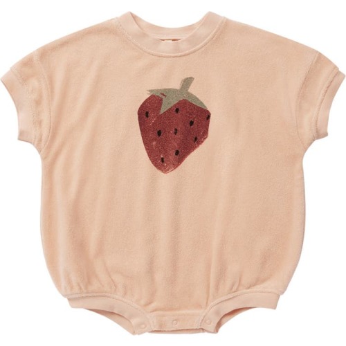 Baby Noah Strawberry Graphic Romper, 6-12M, Apricot