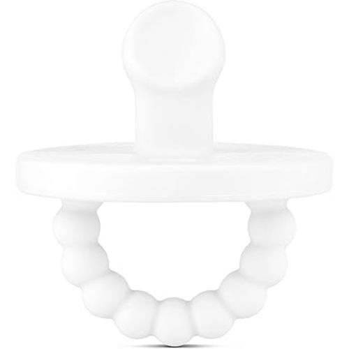 Ryan & Rose Cutie PAT Pacifier Teether (Slant, White)