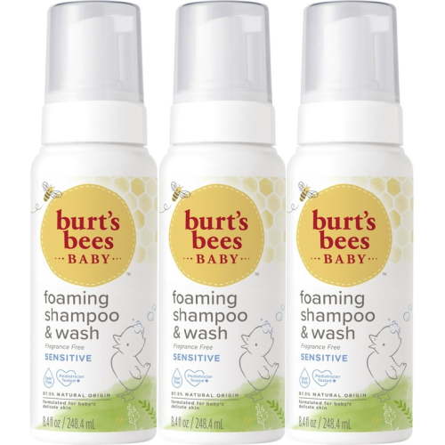 Burt's Bees Baby Tear Free Sensitive Foaming Shampoo and Wash, 8.4 fl oz