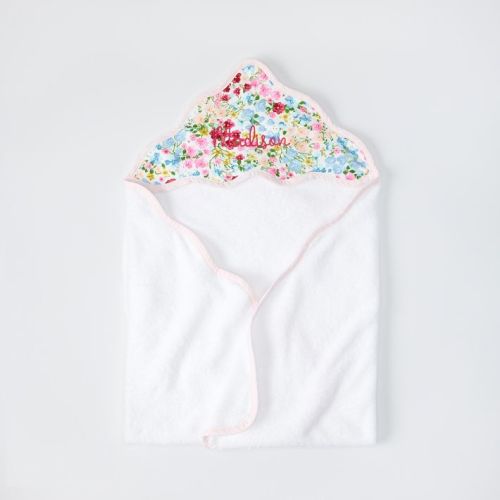 Kids Scalloped Hooded Bath Towel