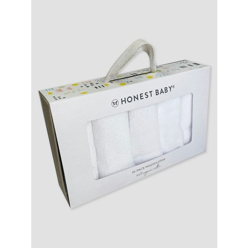 Honest Baby Clothing Ten Pack Organic Cotton Baby Terry Washcloths