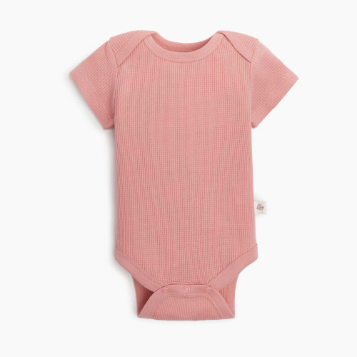 Tiny Kind Waffle Bodysuit - Rose, 0-3 M