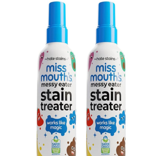 Miss Mouth's Messy Eater Stain Treater Spray - 4oz 2 Pack Stain Remover - Newborn & Baby Essentials - No Dry Cleaning Food, Grease, Coffee Off Laundry, Underwear, Fabric