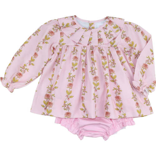 Pink Blooming Vines Diaper Set