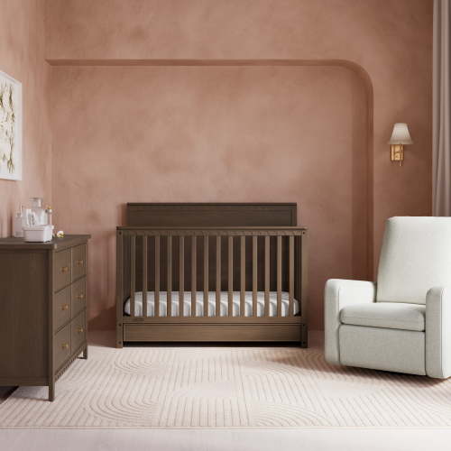 Graco Sasha 5-in-1 Convertible Baby Crib with Drawer, Hazelnut