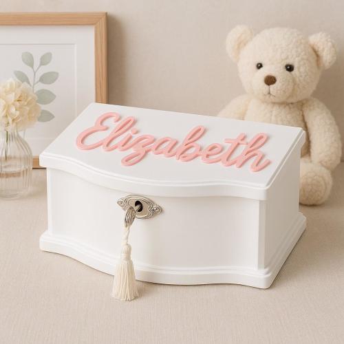Personalized Name Ballerina Music Jewelry Box Keepsake Unique Gifts Baby Shower Home Decor Custom Christmas Girl Birthday Valentines Nursery