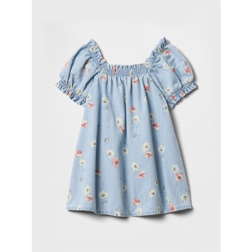 Baby Floral Denim Dress