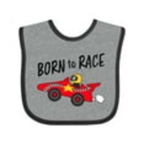 Inktastic Born to Race- Red Race Car Boys or Girls Baby Bib