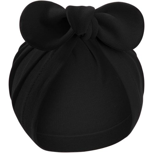 Newborn Hat for Baby Girls Infant Toddler Soft Hospital Hats Beanie Baby Turbans Head Wrap with Bow Cap