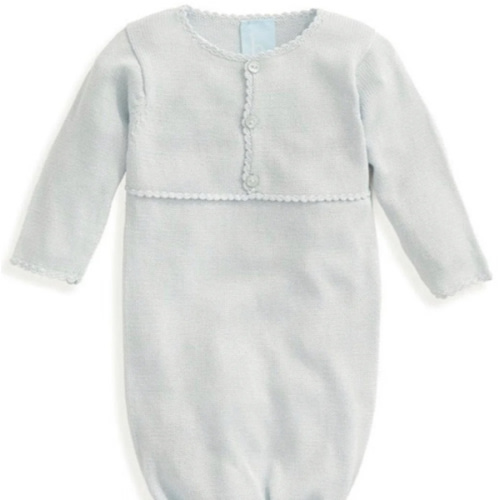 Mercerized Pima Baby Gown- Blue – Children's Edit