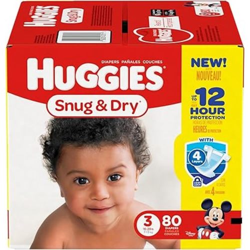 Huggies Snug and Dry Diapers - Size 3-80 ct