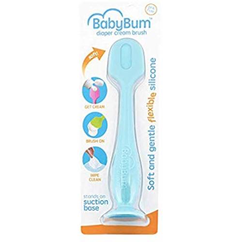 Baby Bum Brush, Original Diaper Rash Cream Applicator, Soft Flexible Silicone, Unique Gift, [Blue]