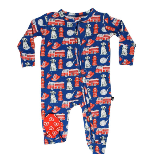 Fireman Zippered Footie