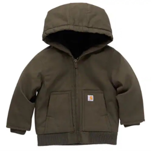 Carhartt Hooded Insulated Jacket (Infant/Toddler) - Olive