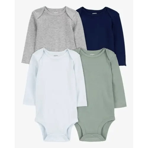 Baby 4-Pack Long-Sleeve Original Bodysuits - Carter's | Carter's