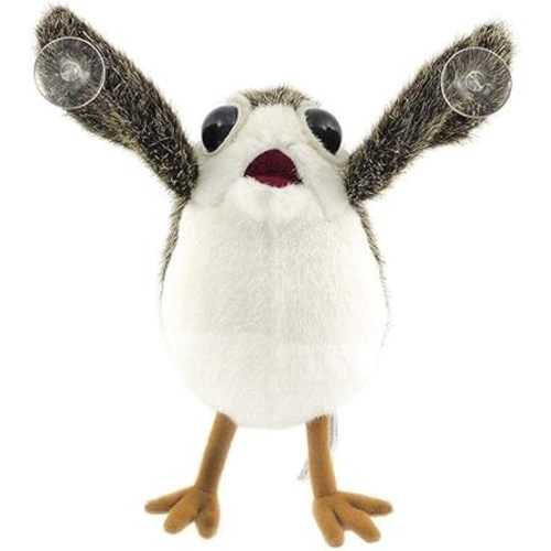 Star Wars The Last Jedi Porg on Board Figure Suction Cup Plush - White and Brown