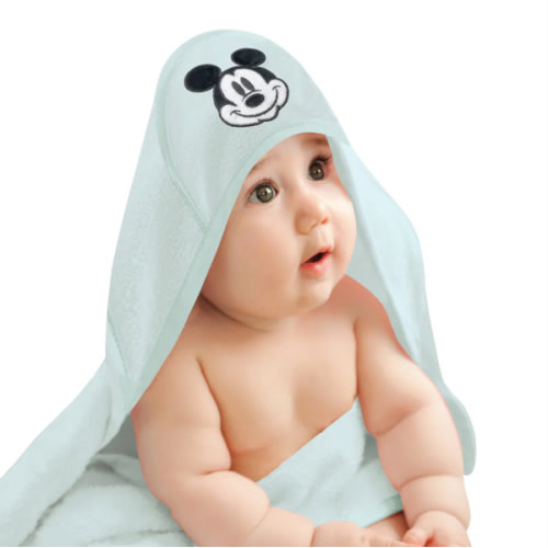 Disney Baby Classic Mickey Mouse Blue Hooded Baby Bath Towel – Lambs & Ivy