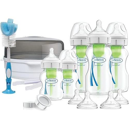 Dr. Brown's Deluxe Newborn Wide Neck Options with Gift Set, White, HK22358